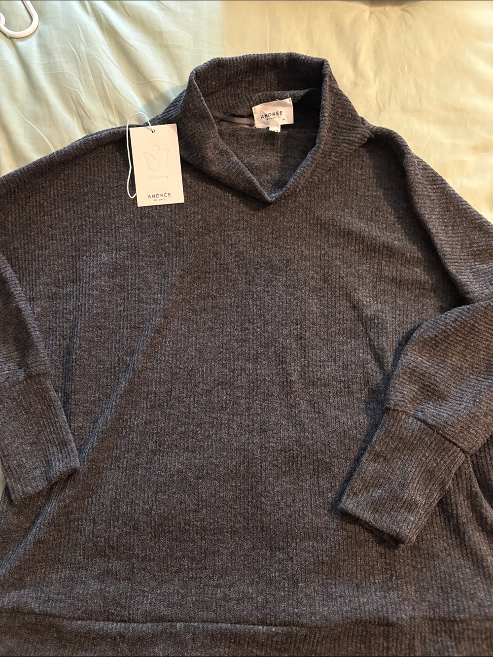 Andree Dark Gray Turtleneck Sweater